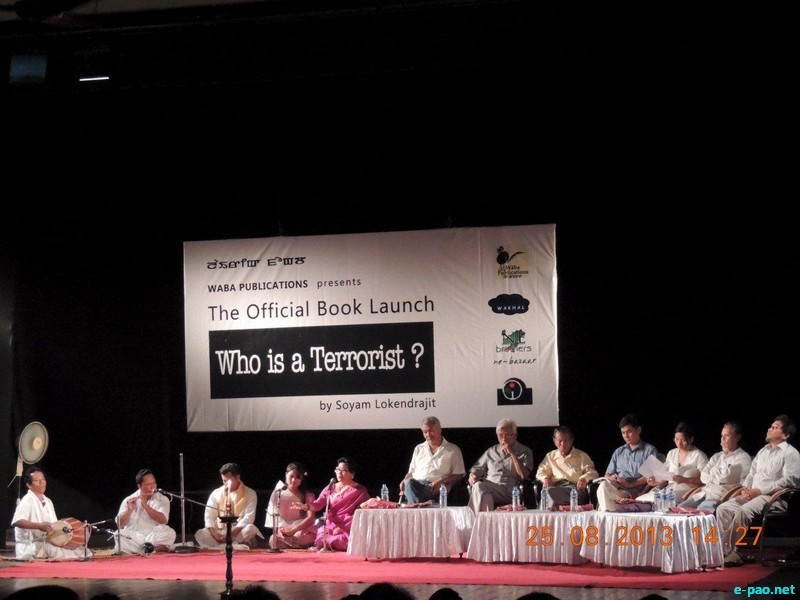 Official Book Launch of Prof Soyam Lokendrajit's 'Who Is A Terrorist?' at JN Manipur Dance Academy  :: 25 August 2013
