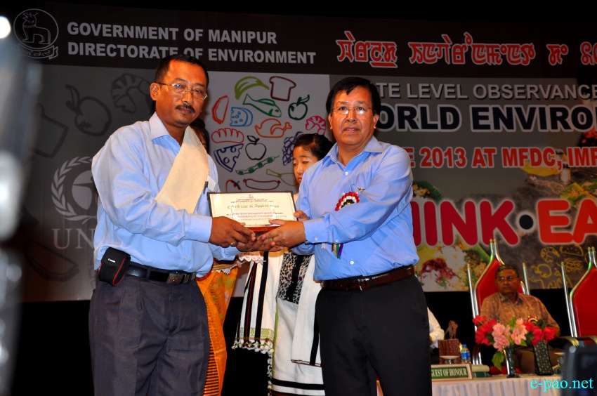 State Level observance of World Enviroment Day at MFDC, Imphal  :: 5 June 2013