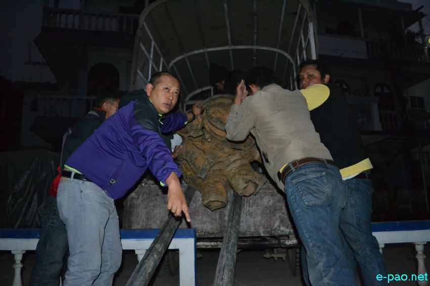 Handing over Function of an aircraft engine of World War II era at Konsakhul, to Imphal War Museum :: 8 February 2014