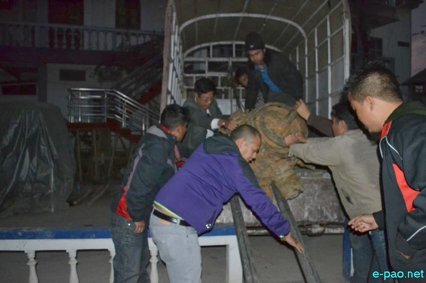 Handing over Function of an aircraft engine of World War II era at Konsakhul, to Imphal War Museum :: 8 February 2014