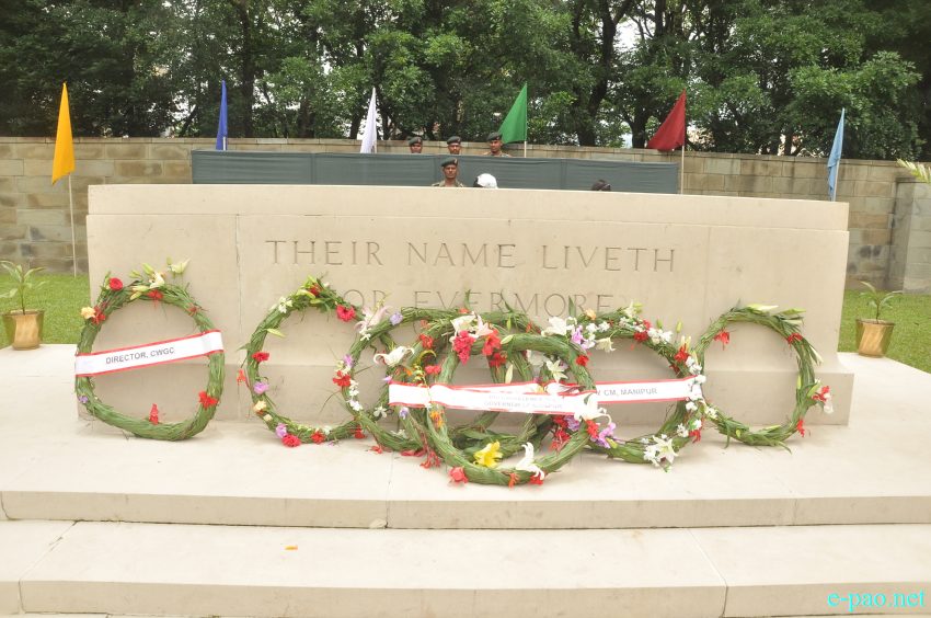 Commemoration of 70th Anniversary, Battle of Imphal (WW II) at Indian War Cemetery, Deulalane on 27th June 2014