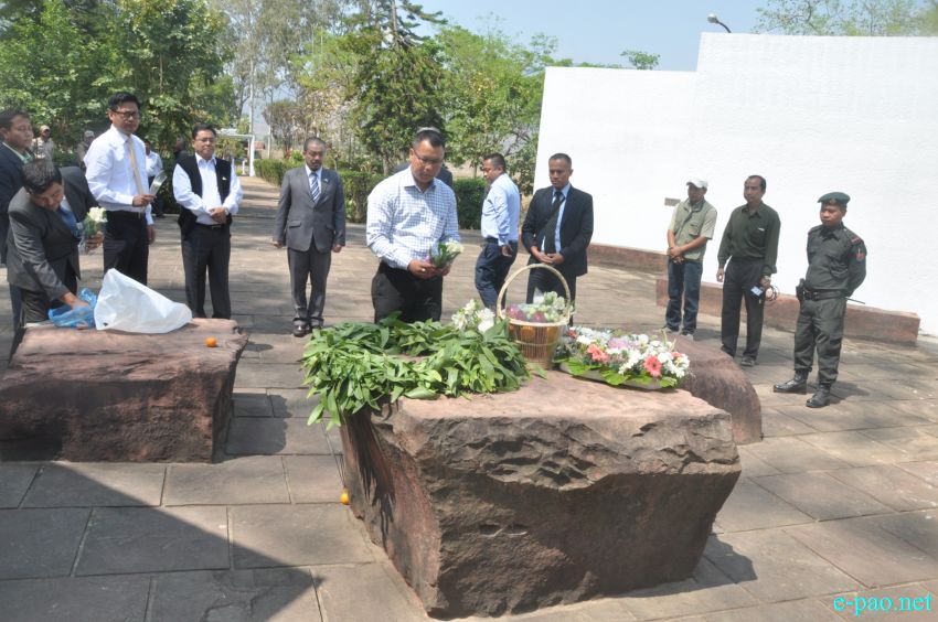 Takeshi Yagi, Japanese Ambassador pay homage at India Peace Memorial, Maibam Lotpaching :: 23 March 2014