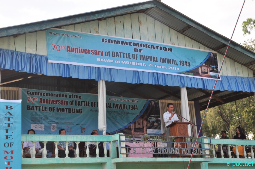Battle of Motbung remembered as part of 70th Anniversary of Battle of Imphal (WW II) at L&S Ground, Motbung :: June 7 2014