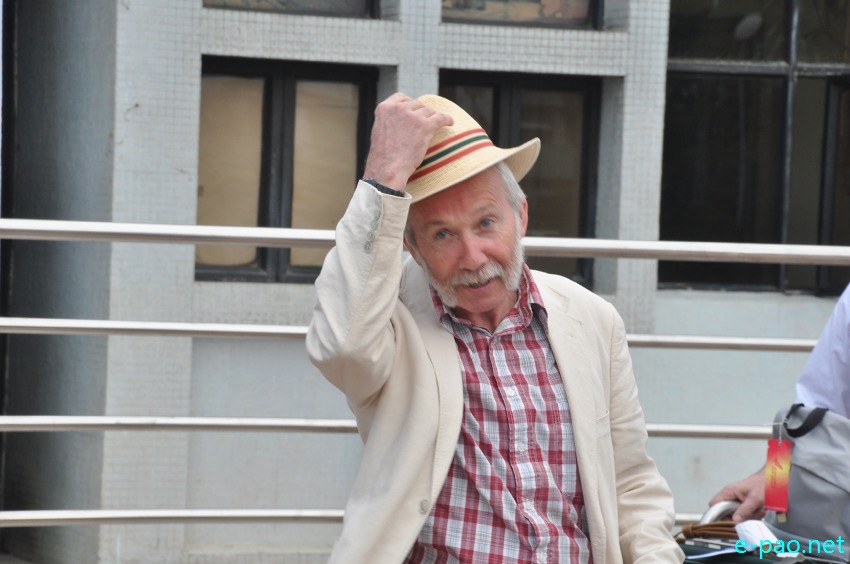 Reception of WWII war veteran and family  at Imphal international Airport :: 04 April 2014