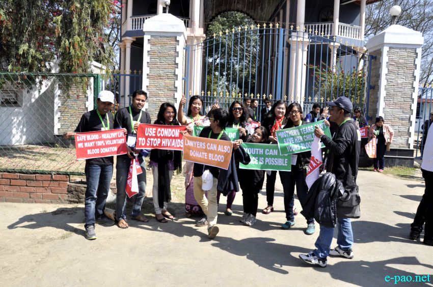 Rally at Imphal from Global Youths  Meet 2014, India on 'Save Blood, Save Live' :: 22 February 2014