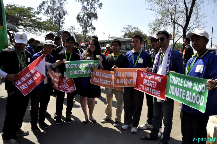 Rally at Imphal from Global Youths  Meet 2014, India on 'Save Blood, Save Live' :: 22 February 2014