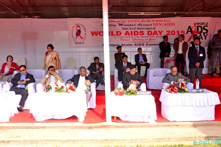 World AIDS Day under the theme 'Geting to Zero' at 1st Bn Manipur Rifles Ground  :: 01st December