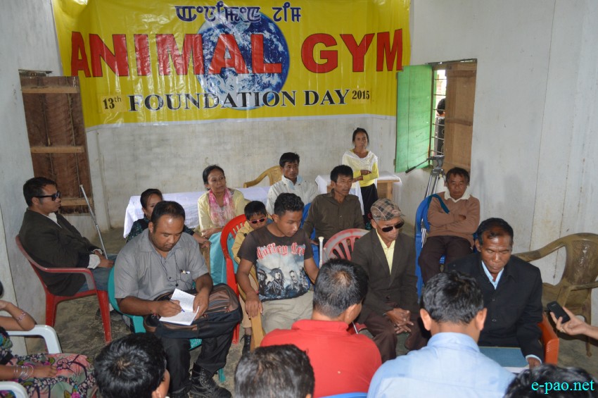 13th foundation day of Animal Gym celebrated at  Mission Blind School, Heikakpokpi Chandel :: 30 July 2015