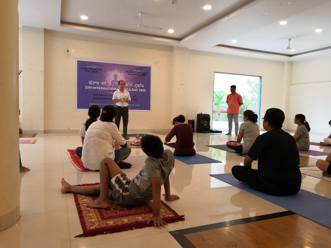 5th International Yoga Day, organized by AMAND, Pune at Bramha Skycity Club House, Pune :: 23rd June 2019