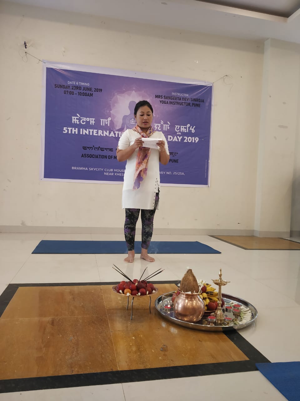 5th International Yoga Day, organized by AMAND, Pune at Bramha Skycity Club House, Pune :: 23rd June 2019