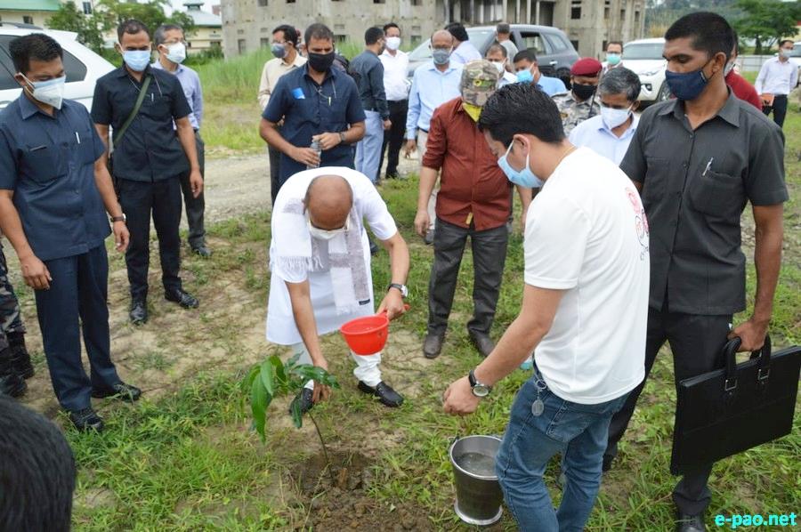 World Environment Day and Covid Care Centres Inspection at Manipur University :: June 05 2021