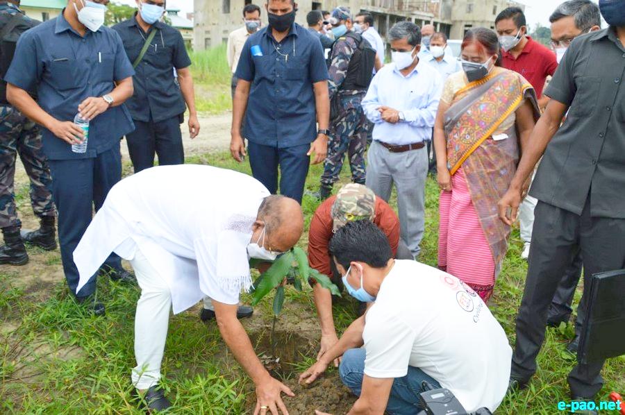 World Environment Day and Covid Care Centres Inspection at Manipur University :: June 05 2021