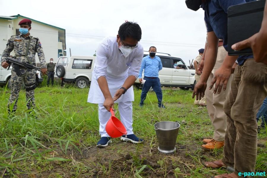 World Environment Day and Covid Care Centres Inspection at Manipur University :: June 05 2021