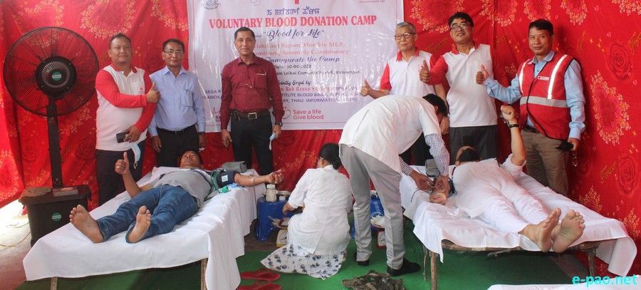 Voluntary Blood Donation camp organized  at Keisampat Leimajam Leikai Community Hall :: 30 April 2022