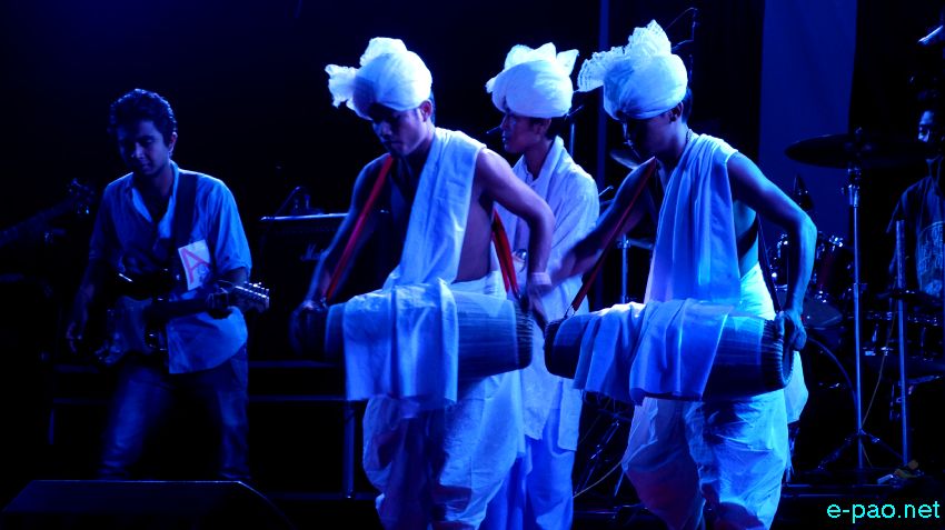 Manipuri folk music at 'A House and A Guitar' rock concert  at YAC Ground :: 06 July 2013