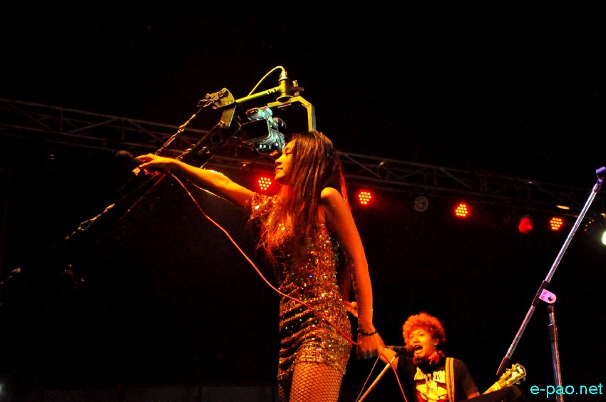 Biuret (Korean Pop Rock Band) performing live on stage in Imphal at YAC Ground, Imphal :: 03 December 2013