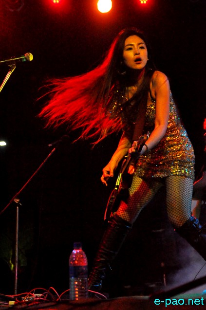 Biuret (Korean Pop Rock Band) performing live on stage in Imphal at YAC Ground, Imphal :: 03 December 2013