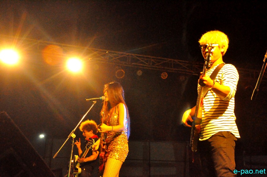 Biuret (Korean Pop Rock Band) performing live on stage in Imphal at YAC Ground, Imphal :: 03 December 2013
