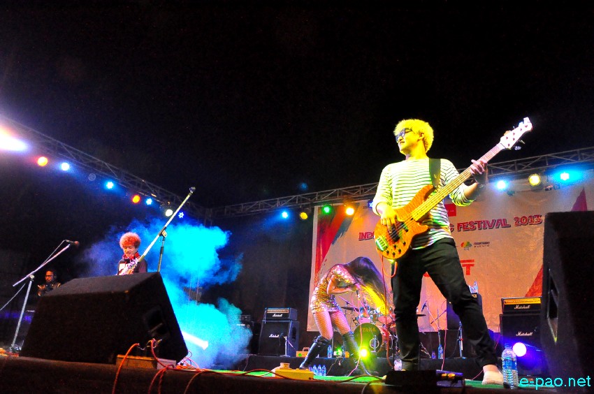 Biuret (Korean Pop Rock Band) performing live on stage in Imphal at YAC Ground, Imphal :: 03 December 2013