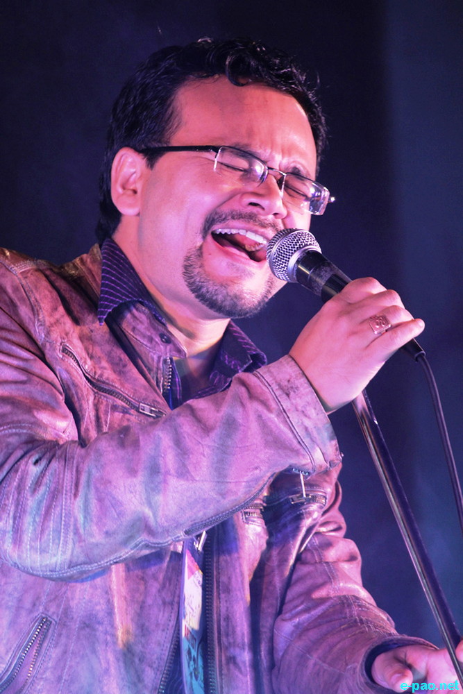 Lead vocalist Haroba of blues experimental band - Fringes performing at Shillong Blues & Jazz Festival on 27 September, 2014