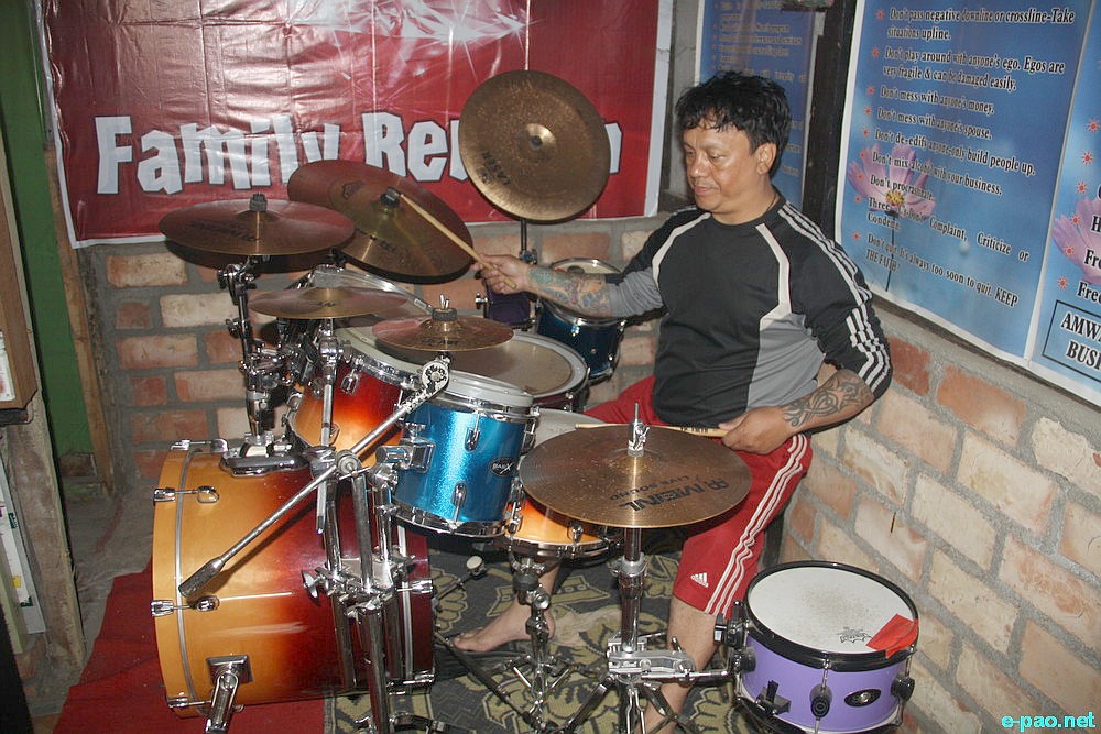 Momocha Laishram : veteran drummer of the famous rock band 'Cannibals' from Manipur :: 2015