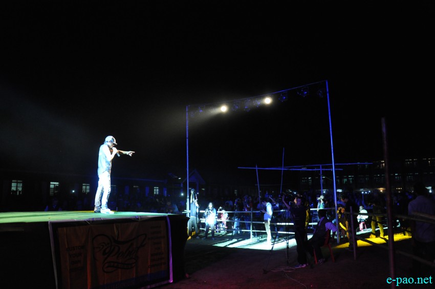 A rock concert during OUGRI 2015 festival at NIT, Manipur on 29 March 2015
