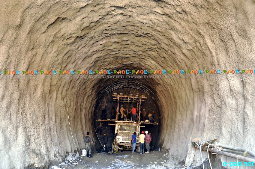 Imphal-Jiri-Tupul rail road worksite in Tamenglong District :: March 2014