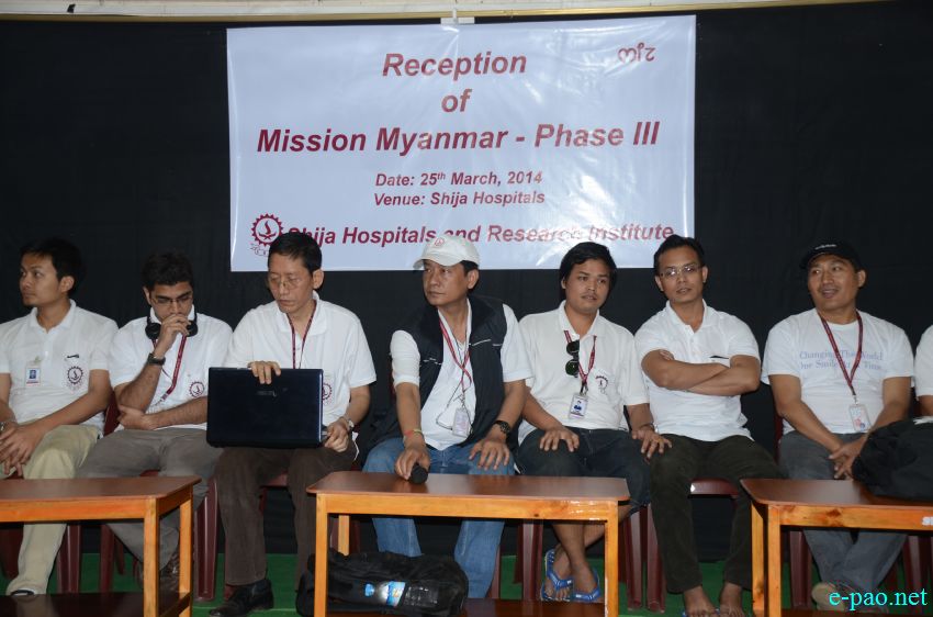 Reception of Mission Myanmar - Phase III at Shija Hospital :: 25 March 2014 :: 25 March 2014