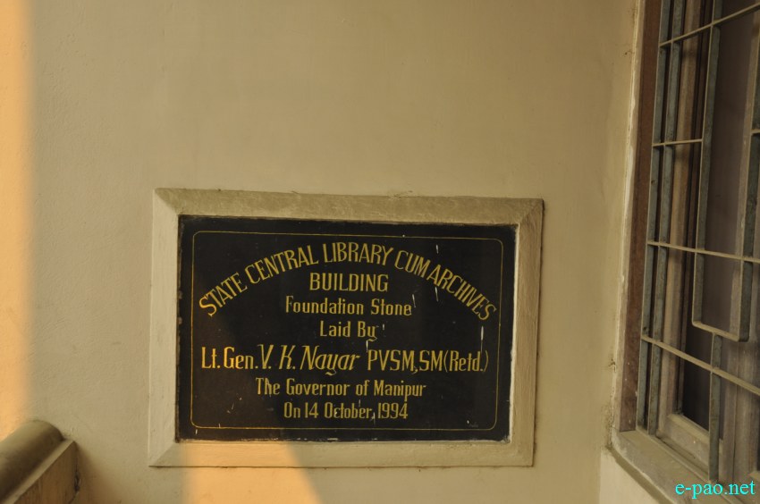 State Central Library (SCL), Manipur at Imphal ::  11th March 2014