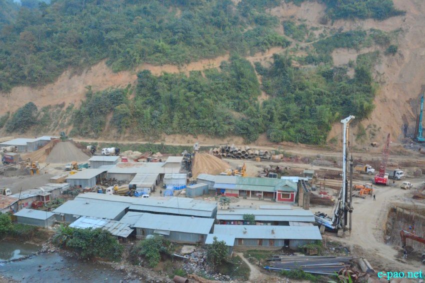 Works site of the highest Railway Bridge at Noney in Tamenglong District ::  13 December 2015