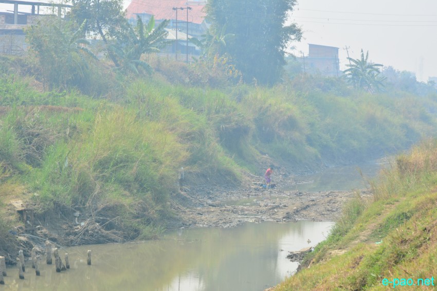 Almost dried up  : The condition of rivers in Imphal City as on 22nd March 2015