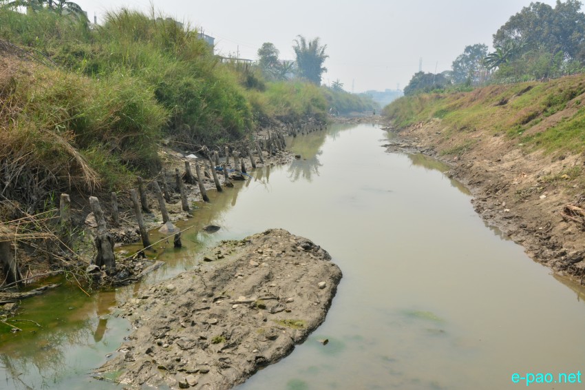 Almost dried up  : The condition of rivers in Imphal City as on 22nd March 2015