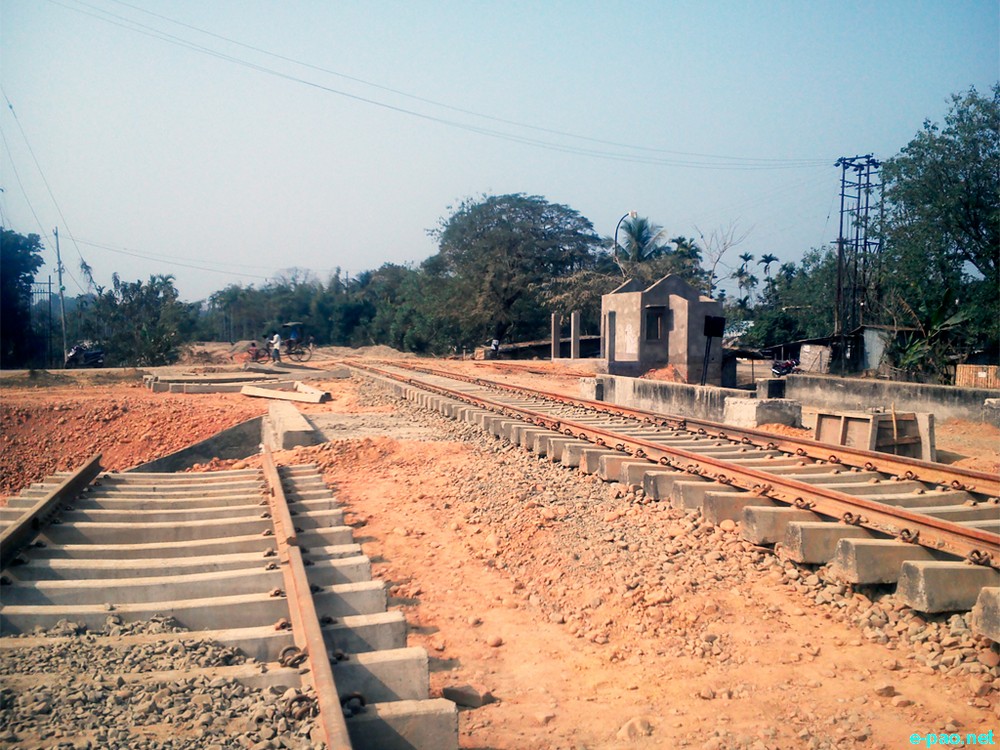 Construction of Railroad at Jiribam, Manipur as on January 19 2016