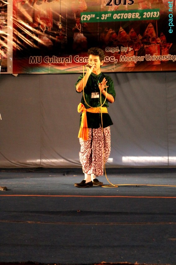 XXVII Manipur University Inter College Youth Festival 2013 : Mime play and cultural Dance :: 29 - 31 October 2013