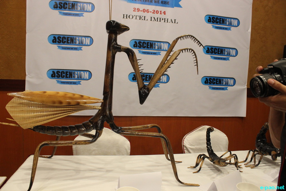 Auction articles Praying Mantis and other cane and bamboo crafts by presidential awardee Mr. Angcha Saka