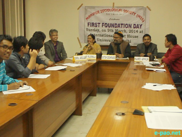 First Foundation Day of Manipur Sociological Society(MSS) at Delhi University ::  09th March 2014