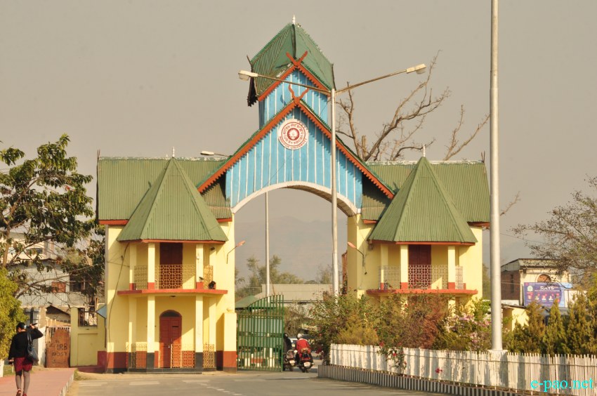 The entrance to Manipur University at Canchipur as on March 07 2014