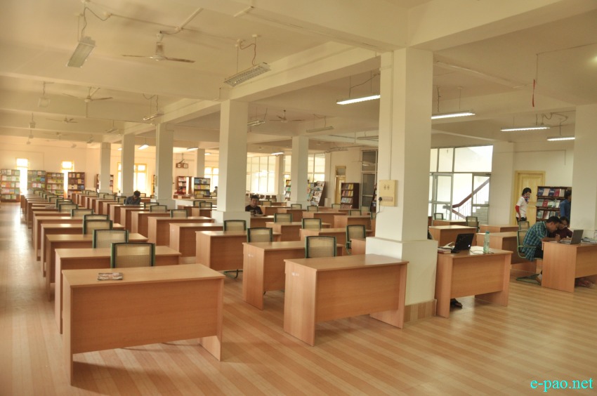Library at Manipur University (MU) , Canchipur as seen on October 21 2014 