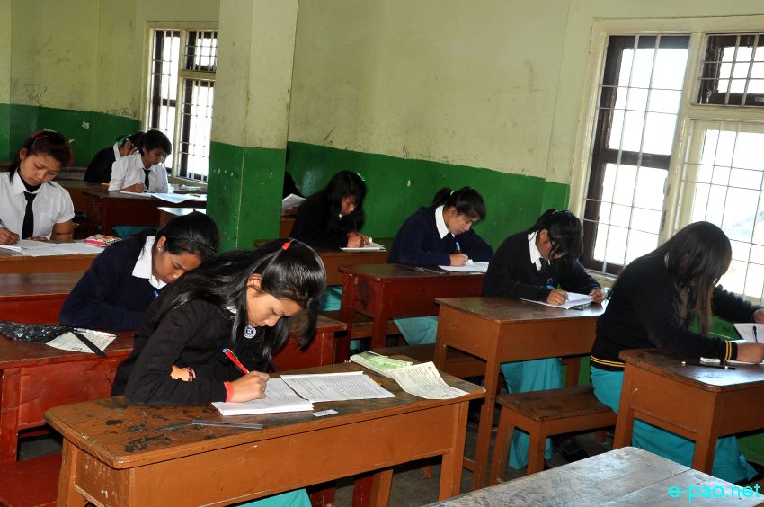 Students appearing for Exam at Imphal in February 2014 