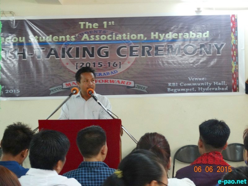 Oath-taking Ceremony of Thadou Students' Association, Hyderabad at Begumpat, Hyderabad  :: June 06 2015
