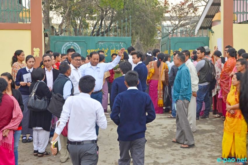Students appearing for Class XII Exam (Higher Secondary Examination) at Imphal area :: 22 February 2016