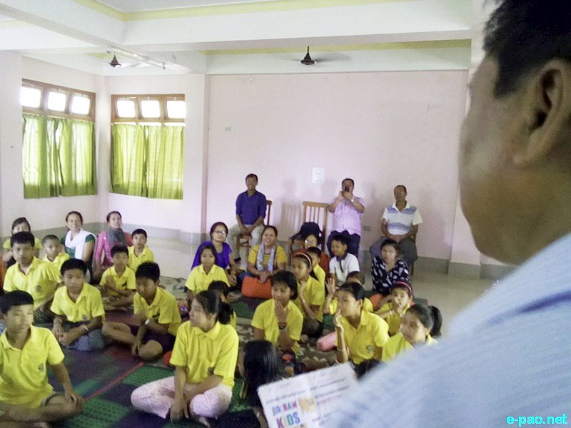 Workshop on 'Mid Brain Activation' for kids held at Guest house Babupara, Jiribam :: 19 May 2016