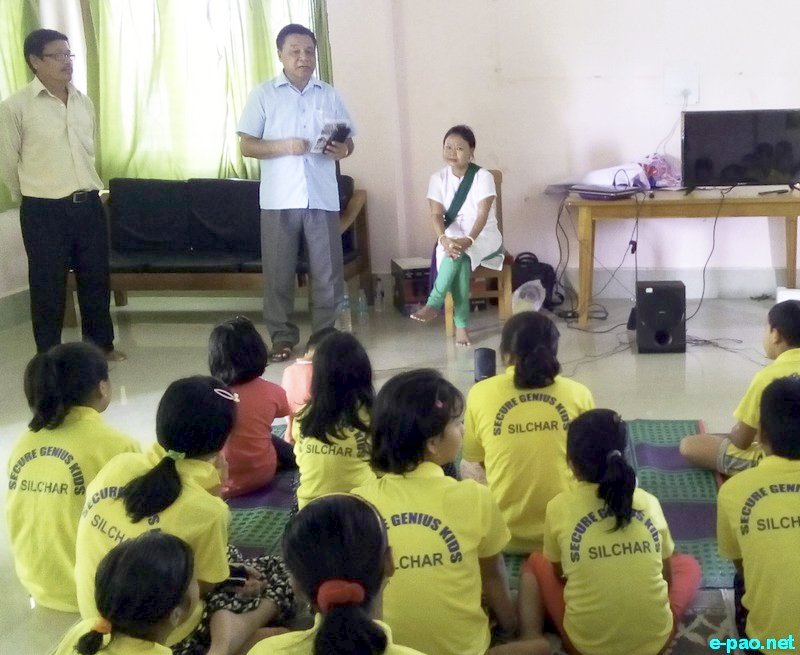Workshop on 'Mid Brain Activation' for kids held at Guest house Babupara, Jiribam :: 19 May 2016