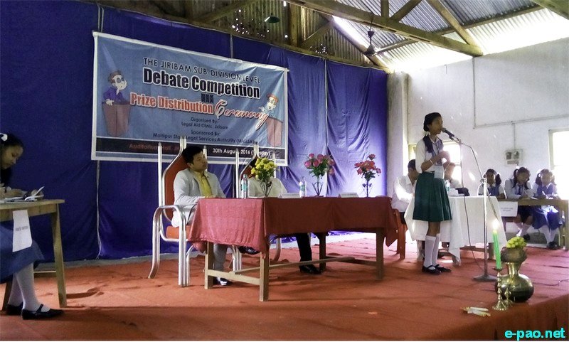 Debate competition  at Jiribam Higher Secondary School :: 30 August 2016 . 