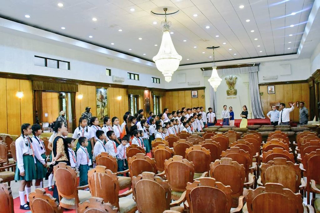 Students of Baptist English High School (BEHS), Motbung, Tour to Raj Bhavan and interacted with Governor :: June 3, 2019
