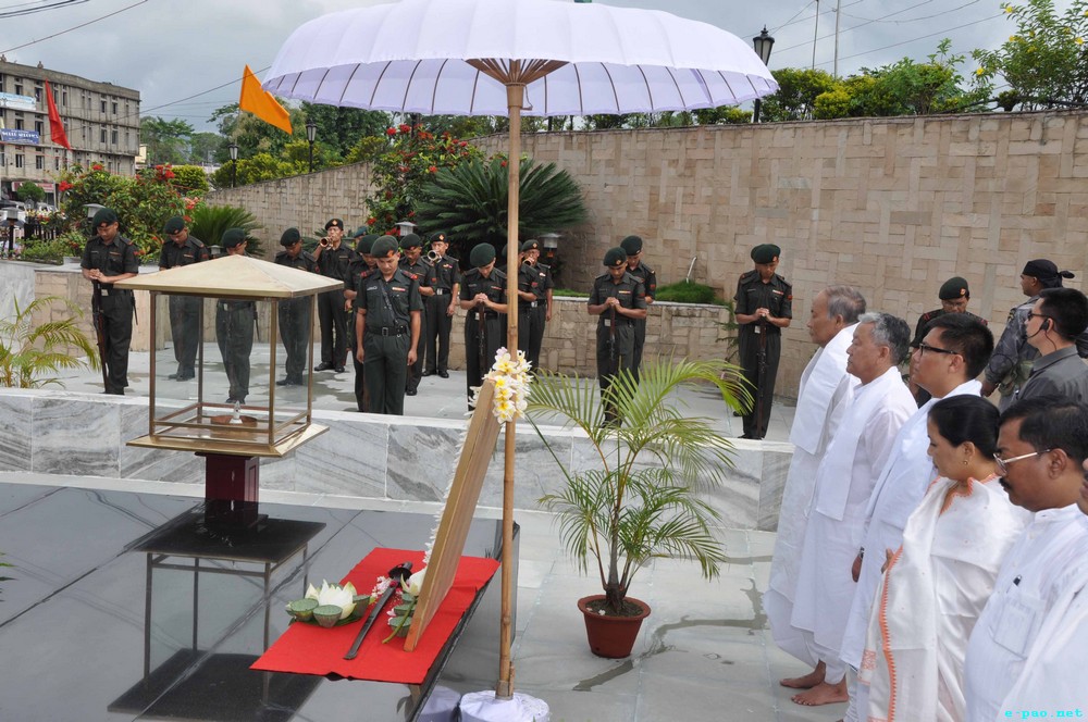 Patriots' Day Observation by CM of Manipur at Heecham Yaicham Pat, Kangla and BT Park, Imphal :: 13th August 2013