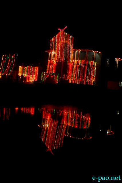Streets of Imphal illuminated on the occasion of Patriots' Day Celebration 2013 :: 13th August 2013
