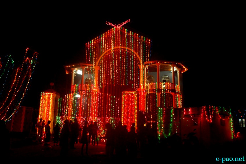 Streets of Imphal illuminated on the occasion of Patriots' Day Celebration 2013 :: 13th August 2013