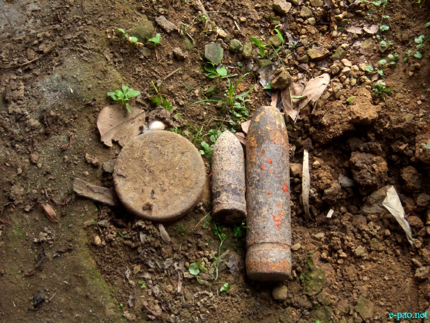 World War II relics (Bombs) found at Kokadan Khullen, Churchandpur :: May 4 2009