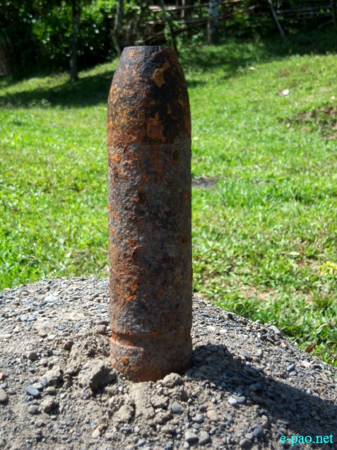 World War II relics (Bombs) used as common household items at Kokadan Khullen, Churchandpur :: May 4 2009